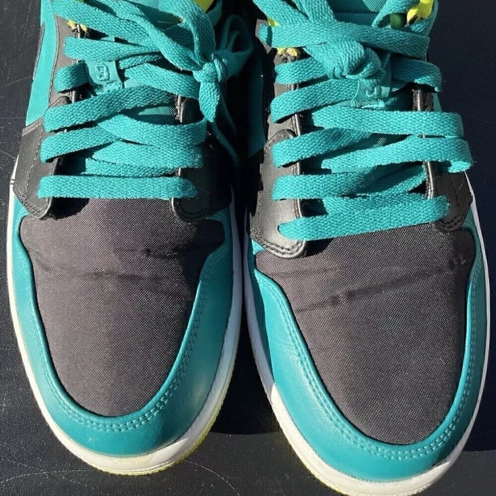 Air Jordan 1 Retro Low Lush Teal Venom Green Black Men’s Shoes Size 10.5